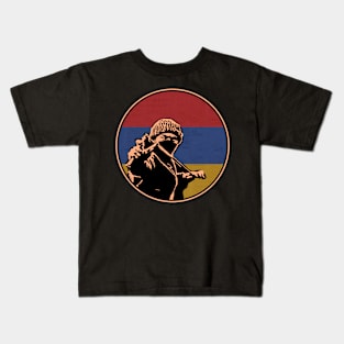 Armenian Rebal, Armenia Flag, Armenian Fighter, Armenia Kids T-Shirt